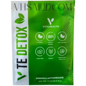 Bolsa de té detox V-TE DETOX de VitalHealth, mezcla herbal para desintoxicación natural