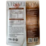 Instrucciones de uso y tabla nutrimental de Vitalage Collagen de VitalHealth, suplemento de colágeno hidrolizado con vitaminas y antioxidantes