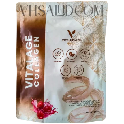 Vitalage Collagen de Vital Health, suplemento de colágeno hidrolizado para piel, cabello y articulaciones