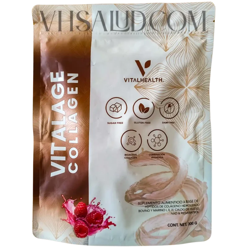 Vitalage Collagen de Vital Health, suplemento de colágeno hidrolizado para piel, cabello y articulaciones