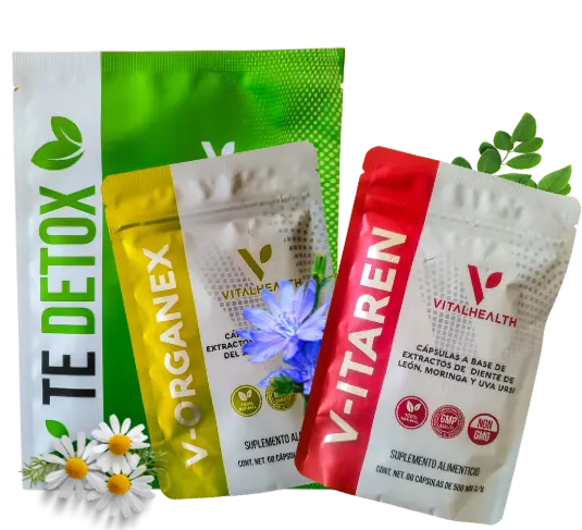 Suplementos naturales de VitalHealth para desintoxicar, depurar y equilibrar el organismo