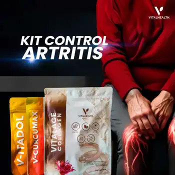 Kit Control Artritis de VitalHealth con V-Itadol, V-Curcumax y Vitalage Collagen