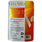 Instrucciones de uso y tabla nutrimental del suplemento V-Curcumax de VitalHealth, con cúrcuma, selenio, MSM y vitamina C.