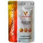 Frente del empaque V-Curcumax VitalHealth con cúrcuma, selenio y vitamina C – suplemento antiinflamatorio natural
