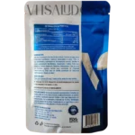 Instrucciones de uso y tabla nutrimental de V-Glucalose VitalHealth con ingredientes naturales como chaya, ajo y nopal