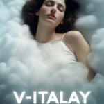 Mujer descansando plácidamente entre nubes, imagen representativa del suplemento V-Italay de Vital Health