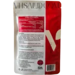 Parte trasera del empaque del suplemento V-Itaren de VitalHealth con tabla nutrimental, ingredientes y modo de uso