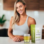 Portada de video V-Organex VitalHealth con modelo y bebida detox natural